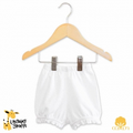 The Laughing Giraffe   100% Cotton Baby Diaper Covers for Girls - White